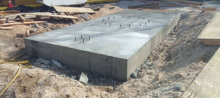 Radiers pour deux réacteurs de 100 MW