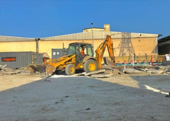 Démolition, terrassement et maillage de terre